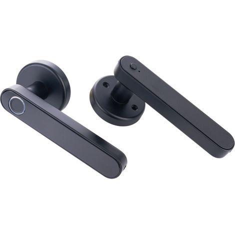 Serrure à empreinte digitale sphérique pour porte en bois Fabricant de serrure intelligente Tuya Serrure de porte intérieure (1/4)