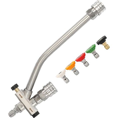Accessoire à double connecteur pour canon à mousse, embout double pour nettoyeur haute pression compatible avec les canons à savon, 5 lavages (1/5)