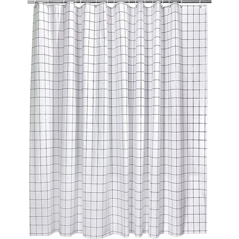Ri Duschabtrennung aus wasserabweisendem PEVA – 120 x 180 cm – Carrex Weiß