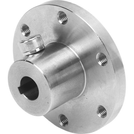 Accouplement d'arbre 10mm en acier inoxydable avec bride, pour moteurs de modélisme, robots et projets DIY. (1/5)