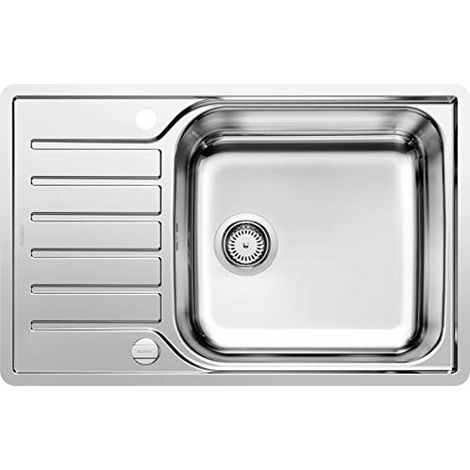 Blanco Lantos XL 6 - Lavello, 78x50 cm, Compact, con comando piletta di scarico, acciaio inox spazzolato 523140 (1/4)