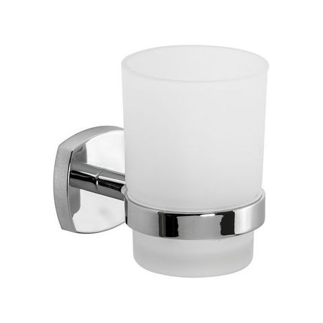 PORTA SPAZZOLINI STARTER- Cromo cm 6,7 x h.9,6 x 10,5- METAF- pezzi 1 (1/2)