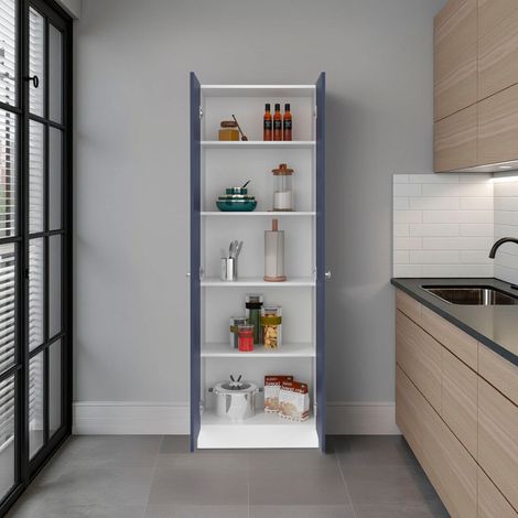 Toyei armoire garde-manger avec portes et étagères intérieures (1/5)