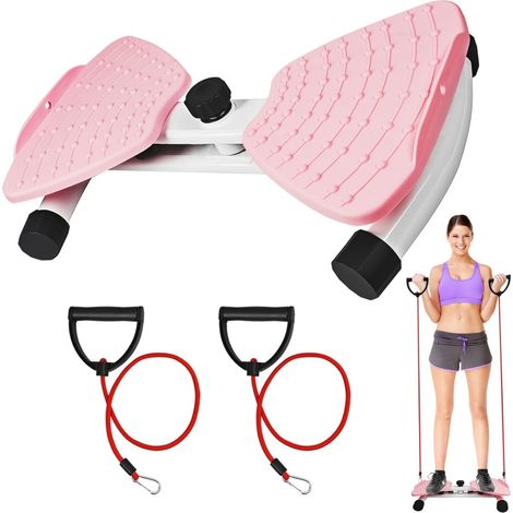 FLITI Abdominal Spinning Board with Resistance Bands, ABS Twisting Mat for Home Exercise and Balance, 52x28x10cm (1/5)