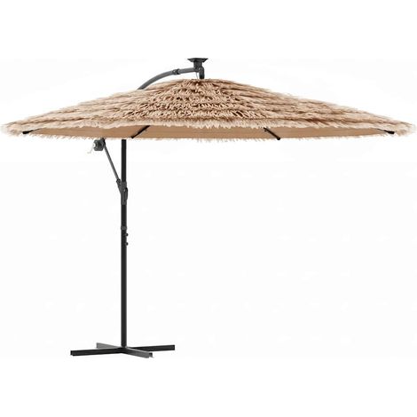 Maison Exclusive - Ombrellone Giardino con Palo in Acciaio Marrone 290x290x238 cm (1/5)