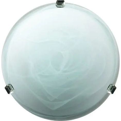 Duna plafoniera bioclimática 30 cm alabastro blanco ganchos cromo