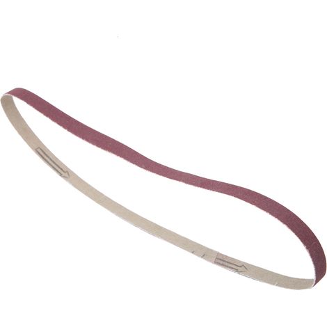 10 bandes abrasives en oxyde d'aluminium pour ponceuse, 533 x 9 mm (grain 180) (1/5)