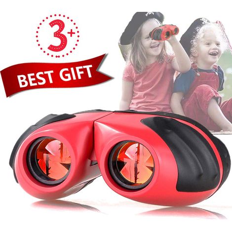 Jumelles pour enfants - Le cadeau idéal pour les garçons et les filles de 3 à 10 ans. Jumelles compactes, antichoc et de petite taille, parfaites pour l'observation des oiseaux, le camping et la chass (1/5)
