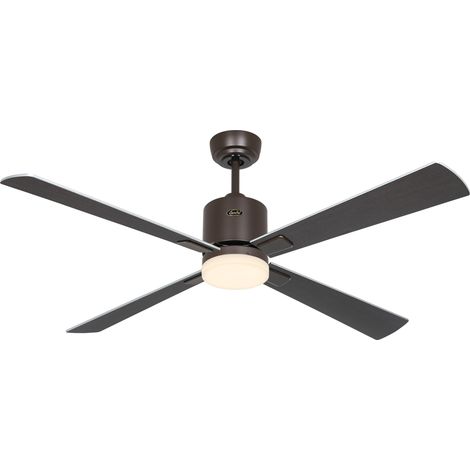 Ventilateur de plafond ECO NEO III 132, bronze - Wengé/Argent, Wi-Fi avec éclairage (1/2)
