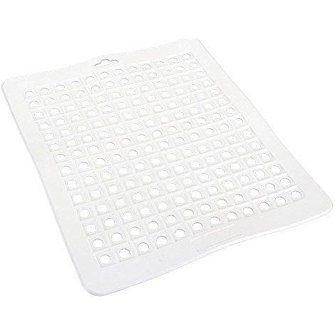 Alfombrilla de fregadero rectangular de plástico flexible 27x31,5 cm - Metaltex
