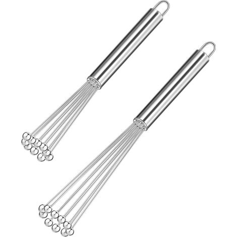 Ensemble de fouets de cuisine en acier inoxydable avec boules pour battre et remuer (1/5)