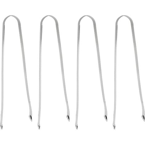 Lot de 4 pinces à saucisse pour barbecue en acier inoxydable 304, pinces de cuisson multifonctions pour retourner et griller (1/5)