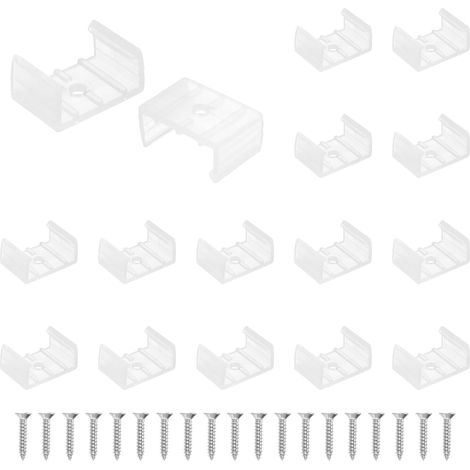 36 Pack Neon LED Mounting Clips Mounting Brackets for Flexible Neon LED Strip Lights 18mm-20mm Width with Screws (1/5)
