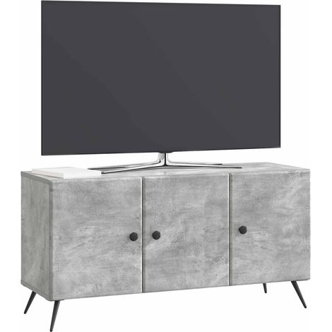 Maison Exclusive - Meuble TV Gris béton 99 x 34,5 x 50 cm Bois d'ingénierie
