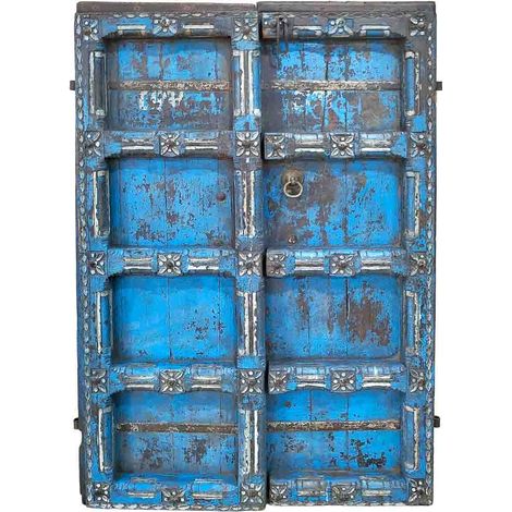 Puerta de madera artesanal 166x4x106h cm