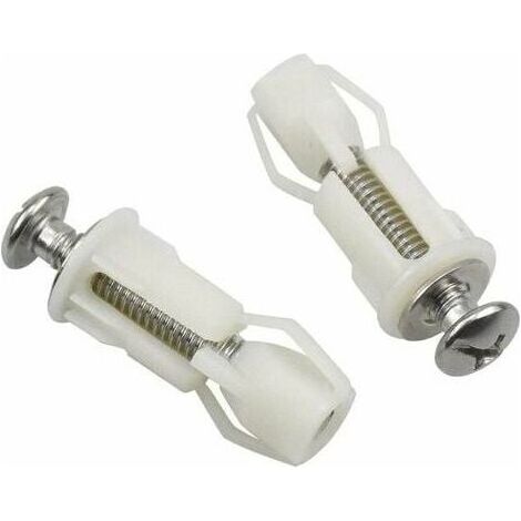 2pcs Vis D'expansion pour Couvercle de Toilette Fixation Abattant WC Vis pour Lunette Toilette Ensemble de Fixation Pièces de Rechange pour Couvercle de Toilette (1/4)