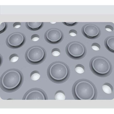 Grand tapis de bain rectangulaire antidérapant, en PVC, avec fonction massage des pieds. (1/3)
