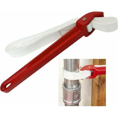 Clé à sangle de 30,5 cm, clé à sangle réglable, couvercle de boîte, serrer, desserrer, outil de plomberie, courroie de filtre, clé à sangle pour ouvre-boîte de filtre à huile (1/5)