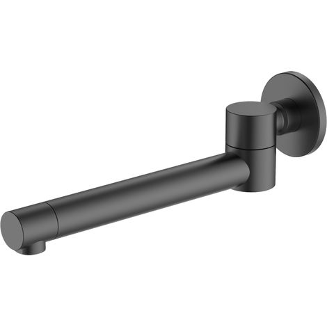 Avapax Robinet de baignoire - Gris anthracite mat - Cylindrique - Laiton - Robinet encastré