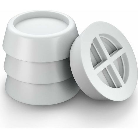 Tigrezy-Pied de Machine à Laver nti Vibration Pads Bruit Anti Vibration Pieds pour Machines à Laver et Sécheuses à Laver Patins Antivibrations en Caoutchouc (Blanc 4pcs)