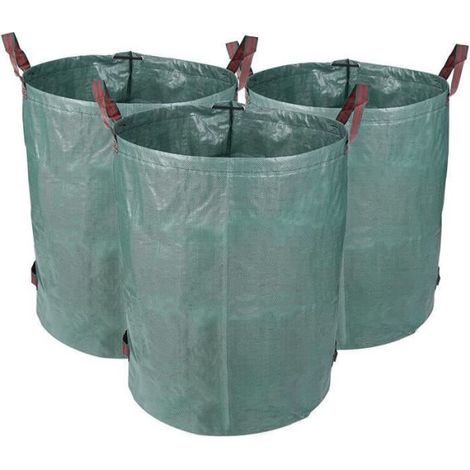 Filiyano – Sac de jardin réutilisable 272 l, lot de 3 sacs à légumes indéchirables en polypropylène résistant, sac à déchets verts 191 (1/4)