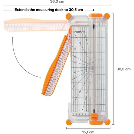 FISKARS Massicot - SureCut TripleTrack 30 cm A4-A3 - coupe papier précise bureau et loisirs créatifs