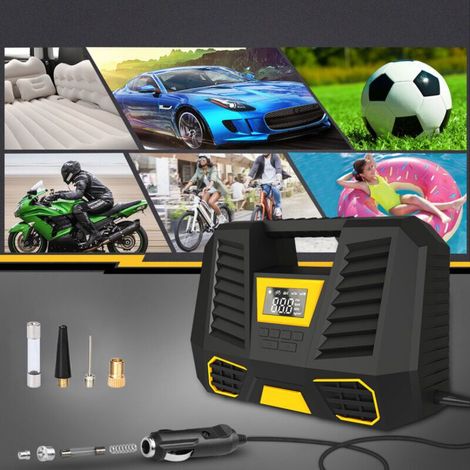 Portable Battery Air Compressor, 6000mAh Fast Inflation Air Compressor, 12V Car Compressor, Mini Car Tire Inflator with LED Light, Tire Pump for Car, Bicycle, Motorcycle (1/4)