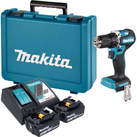 Perceuse-visseuse sans fil Makita DDF 487 RTE 18 V 40 Nm sans balais + 2 batteries 5,0 Ah + chargeur + mallette (1/5)