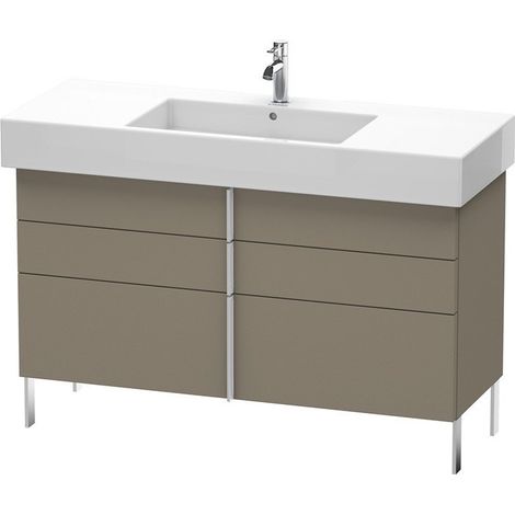 Mobiletto Duravit Vero Vanity 6415, con 2 cassetti e 1 cassetto estraibile, 1200mm, Colore (anteriore/corpo): Terra Opaco - VE641501414