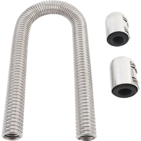 Kit de Tuyau de Radiateur en Acier Inoxydable de 36 Pouces, Tuyau D'eau de Liquide de Refroidissement Flexible, Résistant à la Rouille, Facile à Installer et à Utiliser avec des (1/5)