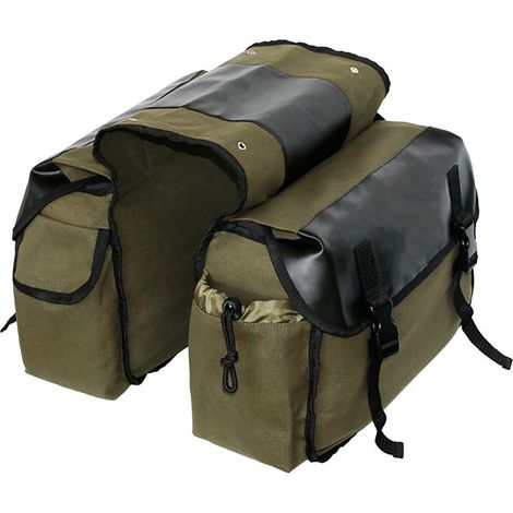 Sacoche Vélo Toile Cyclisme Sac de Selle Grande Capacité Porte-Bagages Arrière pour Déplacements Extérieur (1/5)