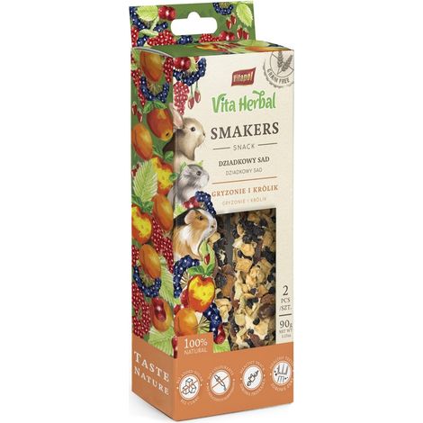 Vitapol  Vita Herbal  Smakers pour rongeurs et lapins 90 g - Verger de grand-père 90 g