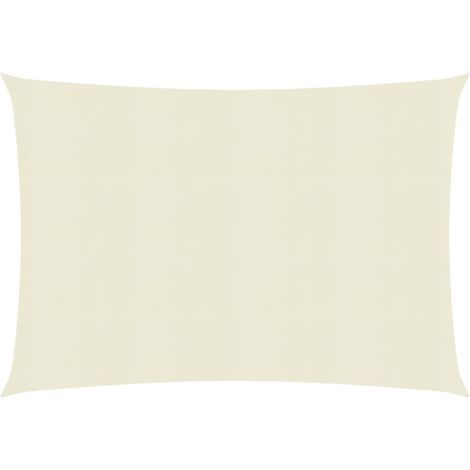 Voile toile d'ombrage parasol 160 g/m² 2,5 x 3 m PEHD crème