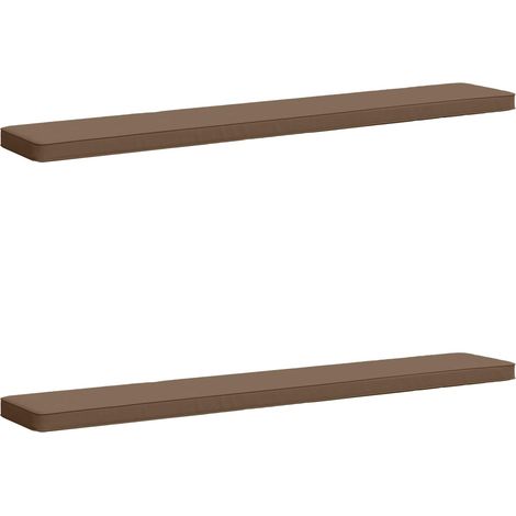 Coussins de banc 2 pièces VUGHT 2 pcs 100 % polyester Taupe vidaXL
