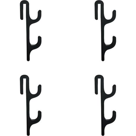 Lot de 4 crochets de porte de douche en verre sans cadre pour salle de bain, porte-serviettes pour peignoir (1/4)