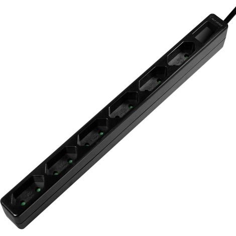 LogiLink LPS231B Multipresa 6 scomparti Nero Spina Euro 1 pz.