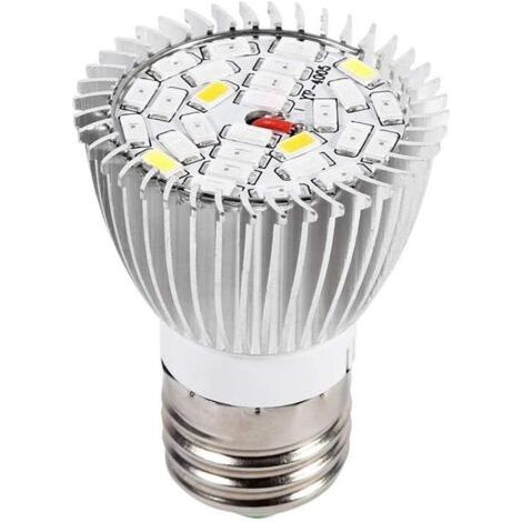 Ampoule Lampe de Croissance, LED Cultiver Ampoule 10W E27 Haute Puissance Panneau Full Spectrum LED À Effet de Serre Hydroponique Vegs En Pot Plante À Fleurs Cultiver Ampoule Intérieur Cultivant Lampe