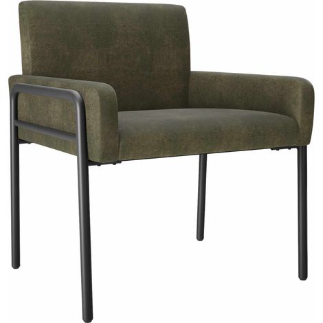 Sillón de diseño Verde militar Antelina vidaXL (1/5)