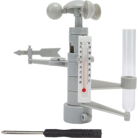 Station Météo DIY - Kit Éducatif Avec Girouette Anémomètre Thermomètre Pluviomètre - Jouet Scientifique Pour Enfants (1/5)