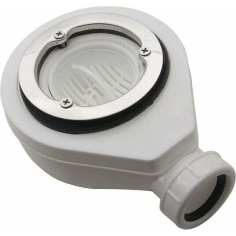 Bonde de douche - Valve our Siphon pour Receveur de Douche - Diamtre 40 mm - Anneau de fixation en acier inoxydable brillant avec fixation par 3 vis (1/4)