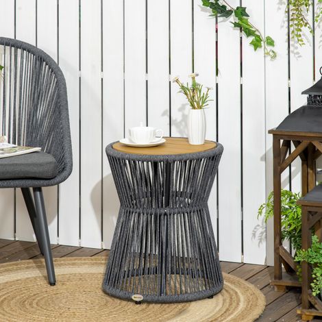 table salon appoint extérieur réglable boho aluminium HAVRYA (1/4)