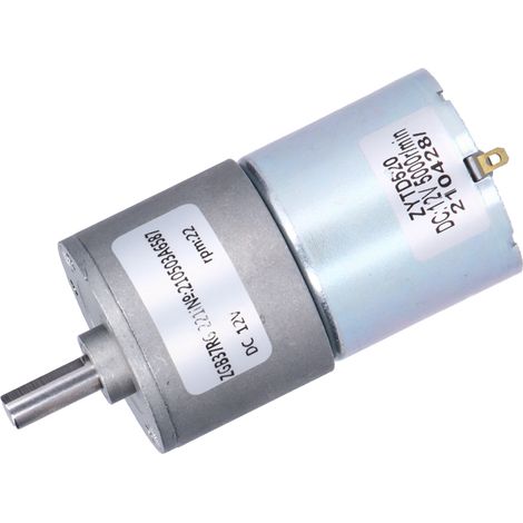 Moteur à engrenages à couple élevé et micro-réducteur avec arbre de sortie excentrique ZGB37RG 12 V CC (1/5)
