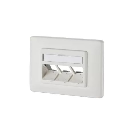 Metz Connect Modul Anschlussdose UP 3 Port unbestückt reinweiß 1309161002-E (1/2)
