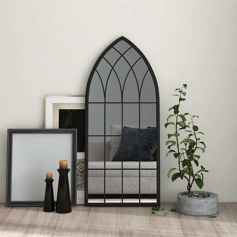 Miroir Noir 100x45 cm Fer pour utilisation à l'intérieur (1/5)