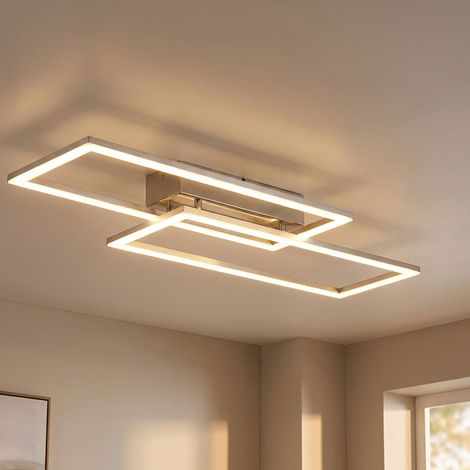 LED Deckenlampe Wohnzimmerleuchte Deckenleuchte Esszimmerleuchte, Metall, rechteckig, 2280lm 40W 3000K, 52 x 24,2 x 6,2 cm