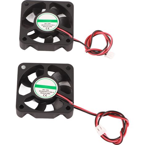 Lot de 2 ventilateurs de refroidissement 5010 pour imprimante 3D (2 broches, 12 V, 4000-6500 tr/min, 30 dB, 8-14 CFM).
