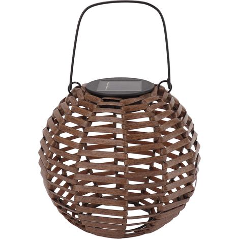 Lampes d'extérieur en rotin à énergie solaire, suspensions LED, luminaires décoratifs étanches, adaptés aux jardins, pelouses et terrasses. (1/5)