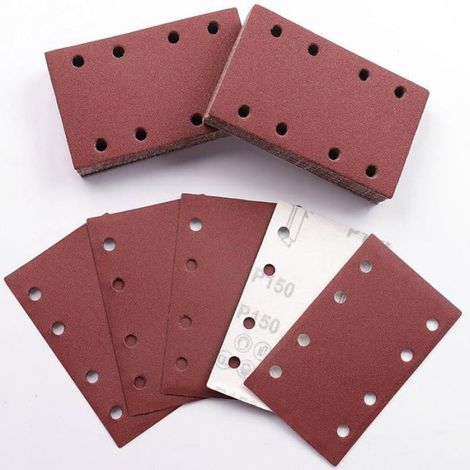 50 Pièces Feuilles Abrasives 80x133mm Papier a Poncer 150 Grains Papier Abrasif pour Bosch 80x133mm 50 Pièces-150 Grains (1/5)