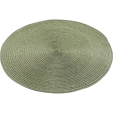 Set de table rond et coloré Kaki 35 cm
