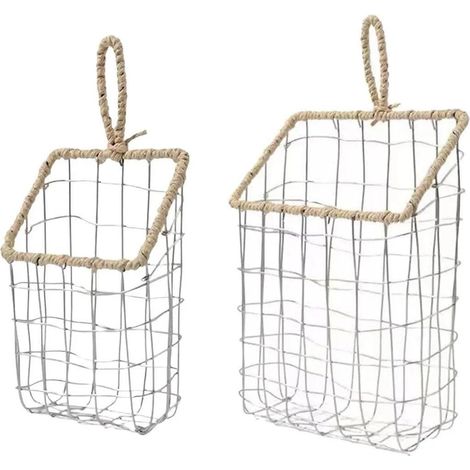 Panier métallique de rangement, organisation de la maison, panier à accessoires, rangement décoratif, grand modèle (1/5)